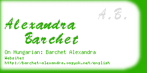 alexandra barchet business card